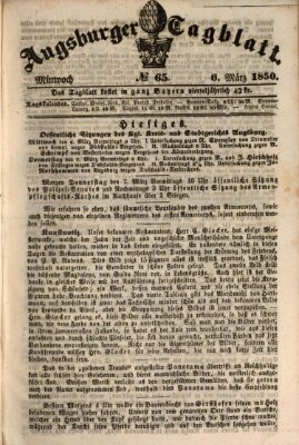 Augsburger Tagblatt Mittwoch 6. März 1850