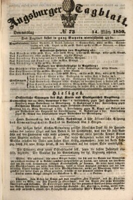 Augsburger Tagblatt Donnerstag 14. März 1850