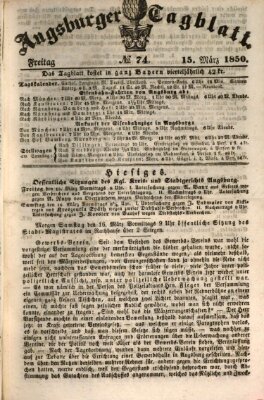 Augsburger Tagblatt Freitag 15. März 1850