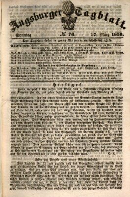 Augsburger Tagblatt Sonntag 17. März 1850