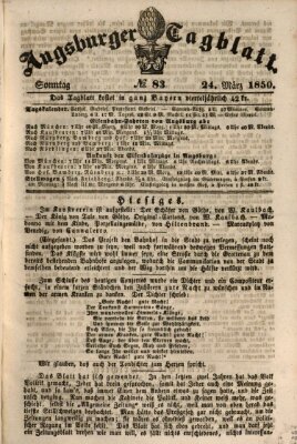 Augsburger Tagblatt Sonntag 24. März 1850