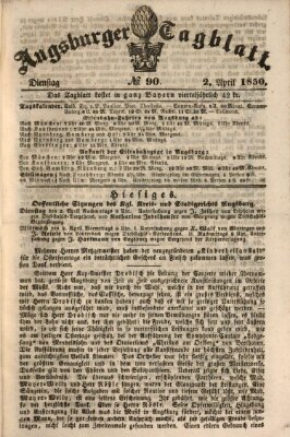 Augsburger Tagblatt Dienstag 2. April 1850