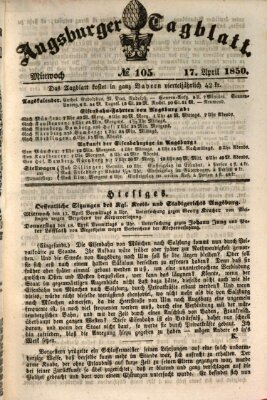 Augsburger Tagblatt Mittwoch 17. April 1850