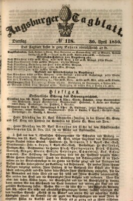 Augsburger Tagblatt Dienstag 30. April 1850