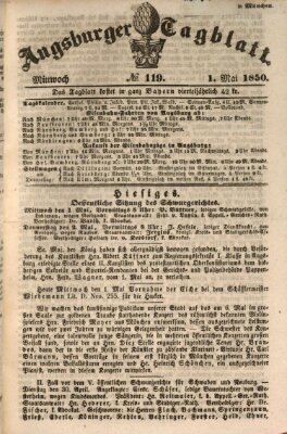 Augsburger Tagblatt Mittwoch 1. Mai 1850