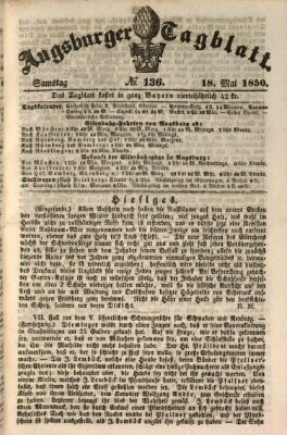 Augsburger Tagblatt Samstag 18. Mai 1850