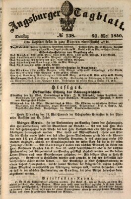 Augsburger Tagblatt Dienstag 21. Mai 1850