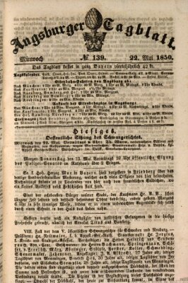 Augsburger Tagblatt Mittwoch 22. Mai 1850