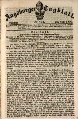 Augsburger Tagblatt Sonntag 26. Mai 1850