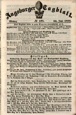 Augsburger Tagblatt Montag 24. Juni 1850