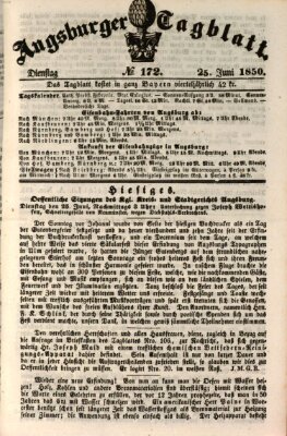 Augsburger Tagblatt Dienstag 25. Juni 1850