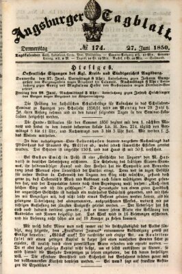 Augsburger Tagblatt Donnerstag 27. Juni 1850