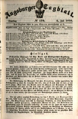 Augsburger Tagblatt Dienstag 2. Juli 1850