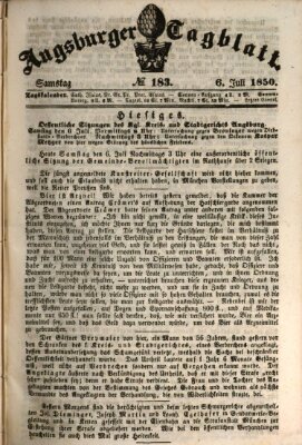 Augsburger Tagblatt Samstag 6. Juli 1850