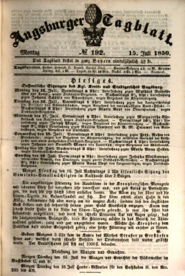 Augsburger Tagblatt Montag 15. Juli 1850