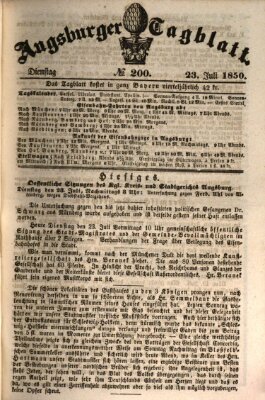 Augsburger Tagblatt Dienstag 23. Juli 1850