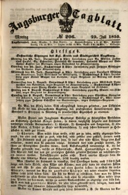 Augsburger Tagblatt Montag 29. Juli 1850