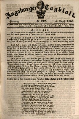 Augsburger Tagblatt Sonntag 4. August 1850