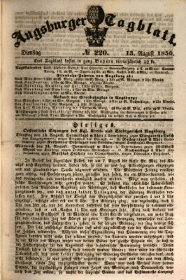 Augsburger Tagblatt Dienstag 13. August 1850