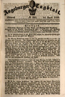 Augsburger Tagblatt Mittwoch 14. August 1850