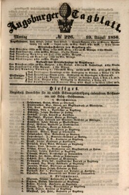 Augsburger Tagblatt Montag 19. August 1850