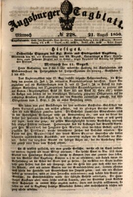 Augsburger Tagblatt Mittwoch 21. August 1850