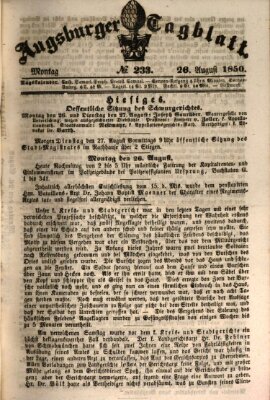 Augsburger Tagblatt Montag 26. August 1850