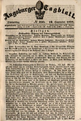 Augsburger Tagblatt Donnerstag 12. September 1850