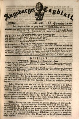 Augsburger Tagblatt Freitag 13. September 1850