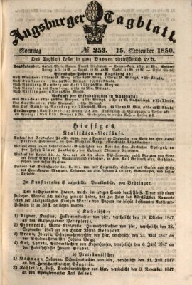 Augsburger Tagblatt Sonntag 15. September 1850