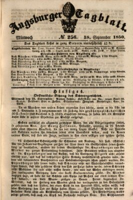 Augsburger Tagblatt Mittwoch 18. September 1850