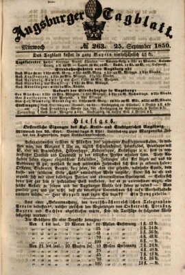 Augsburger Tagblatt Mittwoch 25. September 1850