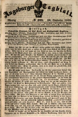 Augsburger Tagblatt Montag 30. September 1850