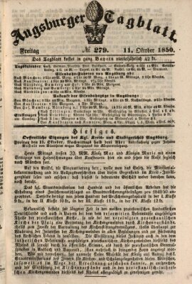 Augsburger Tagblatt Freitag 11. Oktober 1850