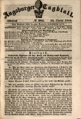 Augsburger Tagblatt Mittwoch 16. Oktober 1850