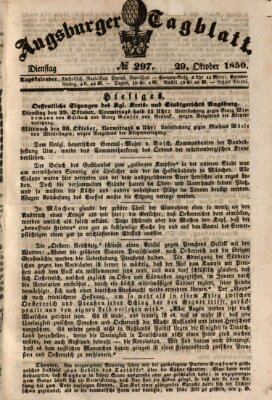 Augsburger Tagblatt Dienstag 29. Oktober 1850