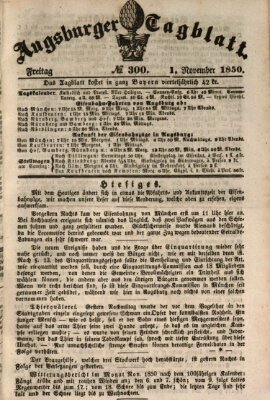 Augsburger Tagblatt Freitag 1. November 1850