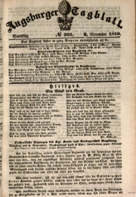 Augsburger Tagblatt Samstag 2. November 1850