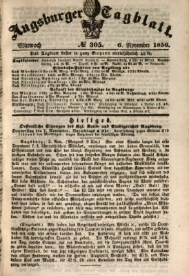 Augsburger Tagblatt Mittwoch 6. November 1850