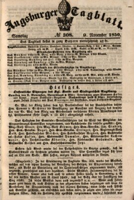 Augsburger Tagblatt Samstag 9. November 1850