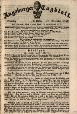 Augsburger Tagblatt Sonntag 10. November 1850