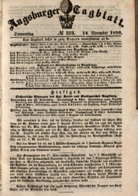 Augsburger Tagblatt Donnerstag 14. November 1850