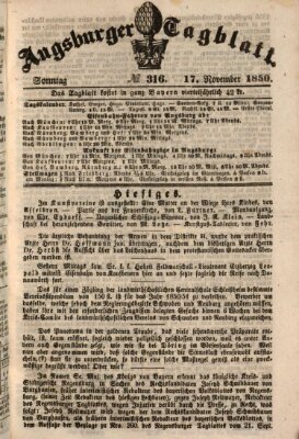 Augsburger Tagblatt Sonntag 17. November 1850