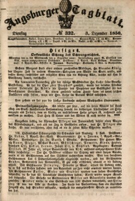 Augsburger Tagblatt Dienstag 3. Dezember 1850