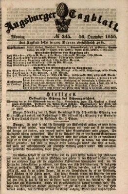 Augsburger Tagblatt Montag 16. Dezember 1850