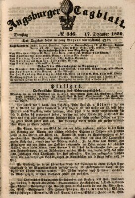 Augsburger Tagblatt Dienstag 17. Dezember 1850