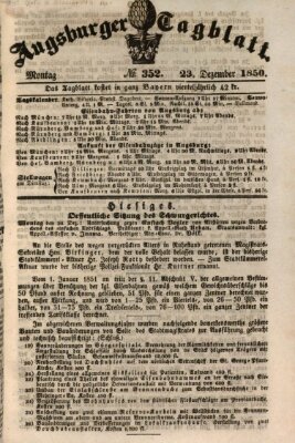 Augsburger Tagblatt Montag 23. Dezember 1850