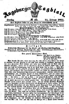 Augsburger Tagblatt Dienstag 11. Februar 1851