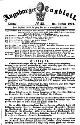 Augsburger Tagblatt Montag 24. Februar 1851