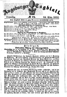 Augsburger Tagblatt Donnerstag 13. März 1851